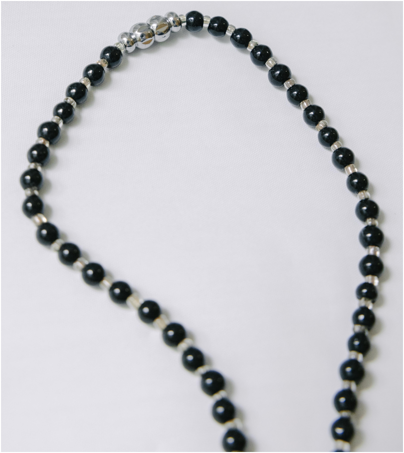 Elegant Black Beaded Necklace