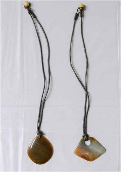Natural Agate Stone Pendant Necklace