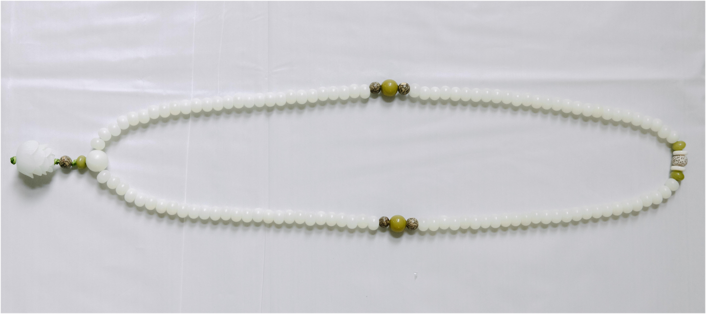 Elegant Serenity Jade Mala Beads Necklace