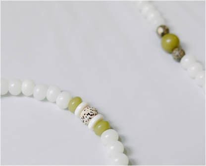 Elegant Serenity Jade Mala Beads Necklace