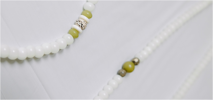 Elegant Serenity Jade Mala Beads Necklace