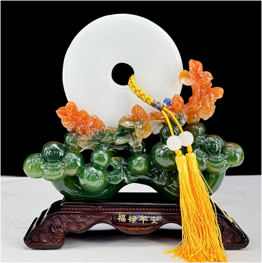 Lucky Jade Bi Disc Ornament