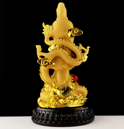 Golden Guanyin - Dragon Statue
