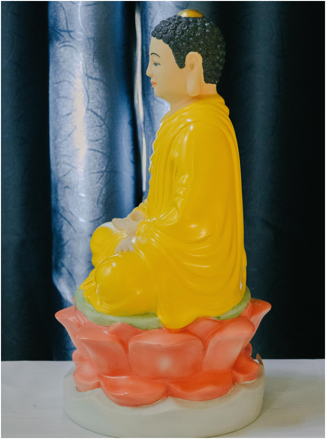 Buddha Statue - Serenity in Yellow