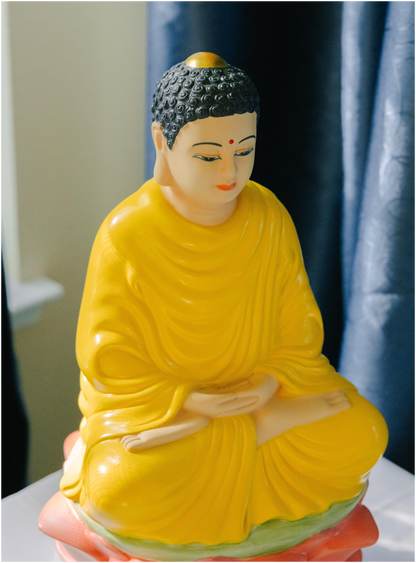 Buddha Statue - Serenity in Yellow