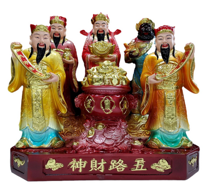 Five Roads Fortune Gods Resin Statue
