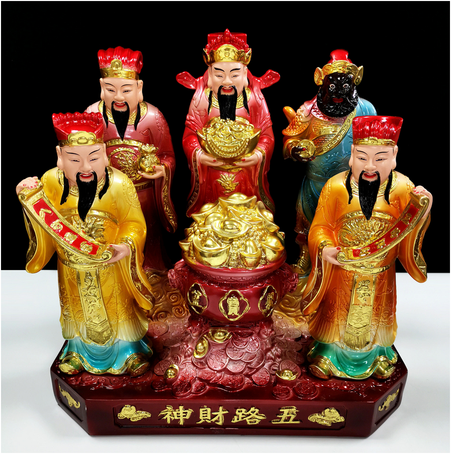 Five Roads Fortune Gods Resin Statue