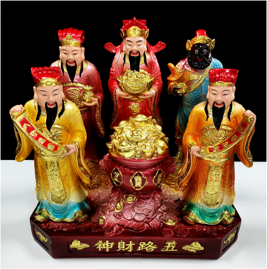 Five Roads Fortune Gods Resin Statue