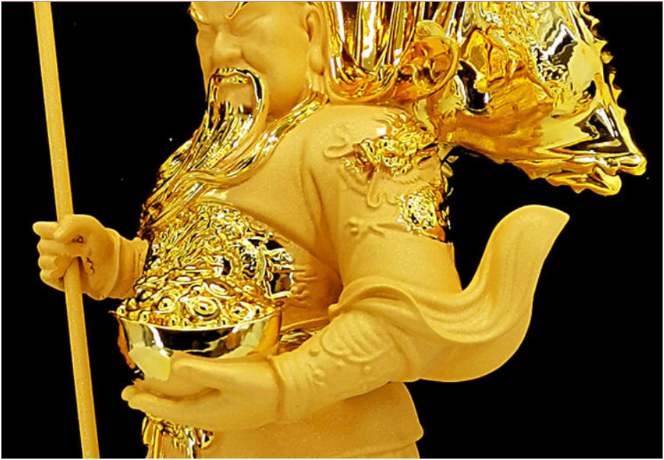 Golden Guan Yu Warrior Statue