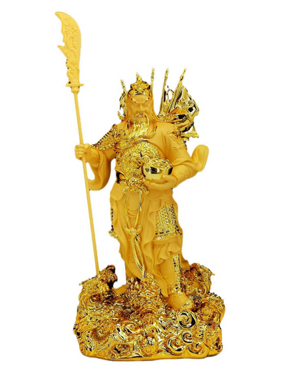 Golden Guan Yu Warrior Statue