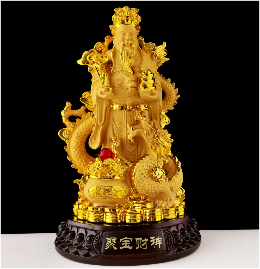 Golden Guan Yu Wealth & Protection Statue