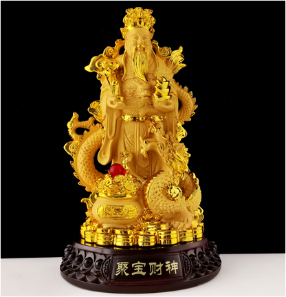 Golden Guan Yu Wealth & Protection Statue