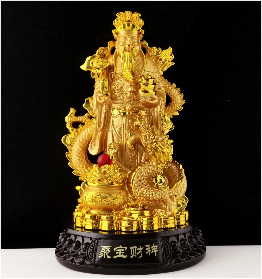 Golden Guan Yu Wealth & Protection Statue