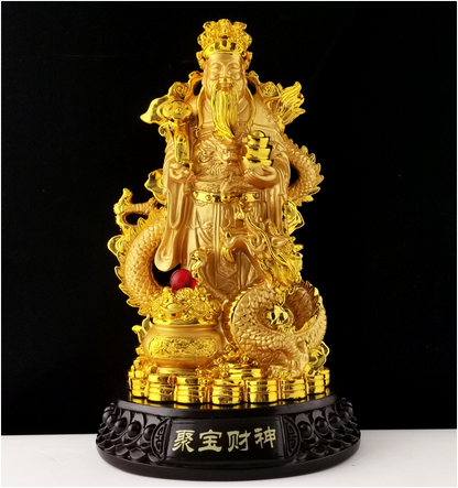 Golden Guan Yu Wealth & Protection Statue