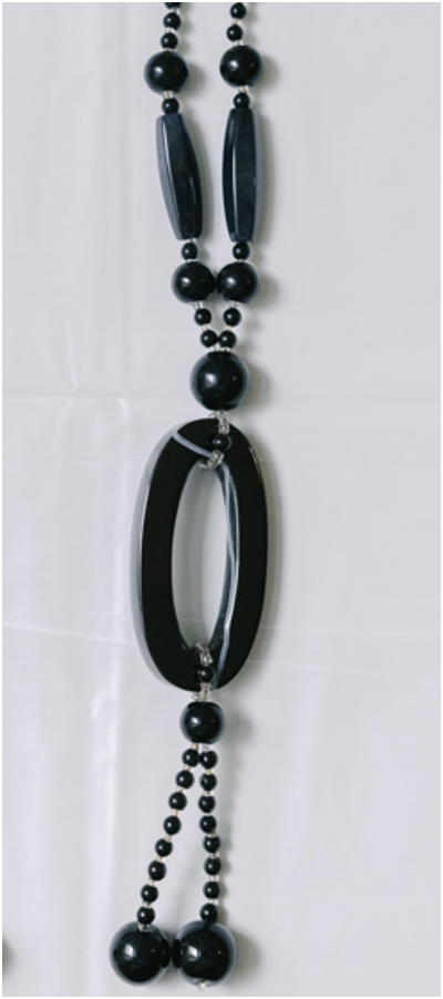 Elegant Black Beaded Necklace