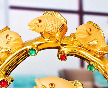 Golden Fortune Fish Statue