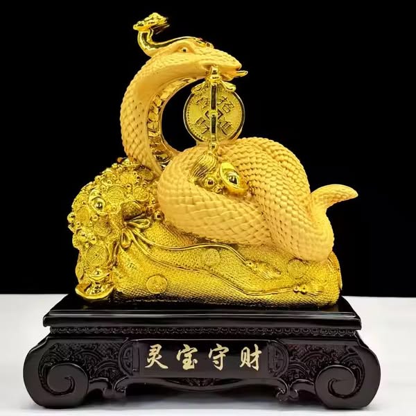 Golden Snake Statue