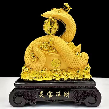 Golden Snake Statue